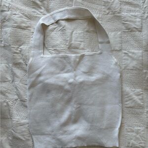 White knit halter free people top